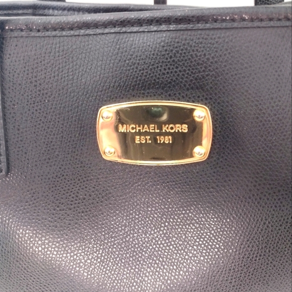 Michael Kors Black Leather Purse - Picture 3 of 12